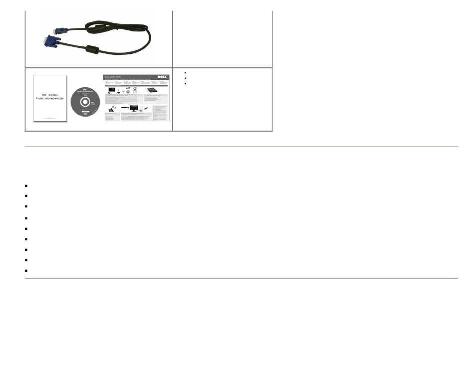 Product features, Identifying parts and controls, Identifying parts and features front view | Dell IN2020M Monitor User Manual | Page 4 / 28