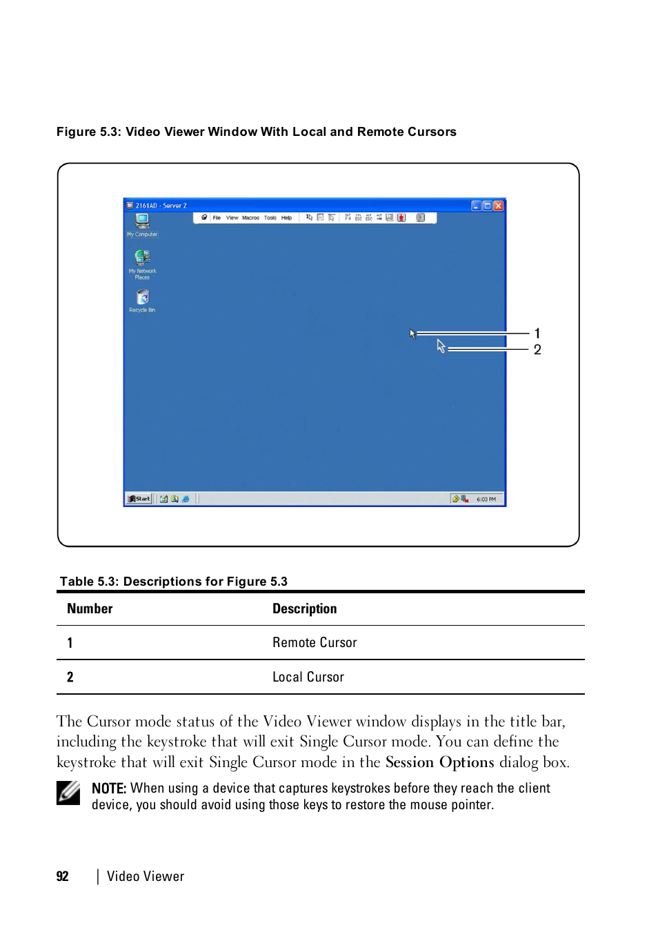 Vvcursors | Dell KVM 1081AD/ KVM 2161AD User Manual | Page 100 / 140