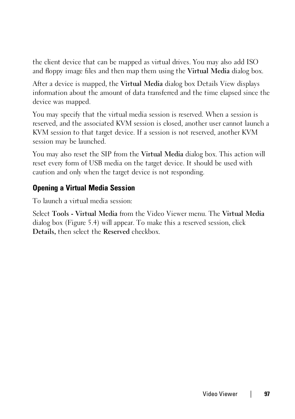Opening a virtual media session | Dell KVM 1081AD/ KVM 2161AD User Manual | Page 105 / 140