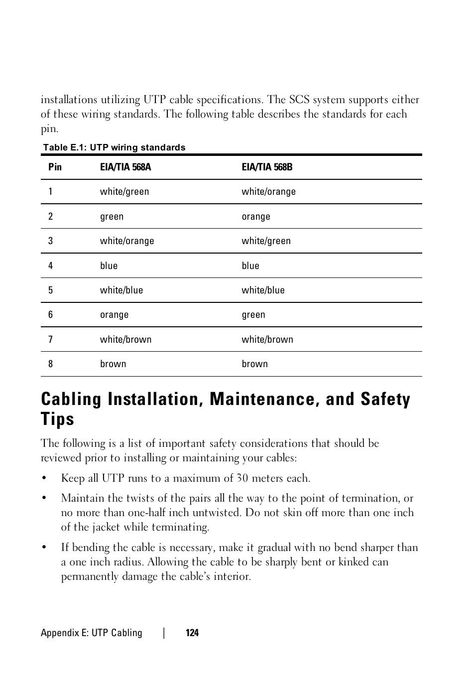 Cabling installation, maintenance, and safety tips | Dell KVM 1081AD/ KVM 2161AD User Manual | Page 132 / 140