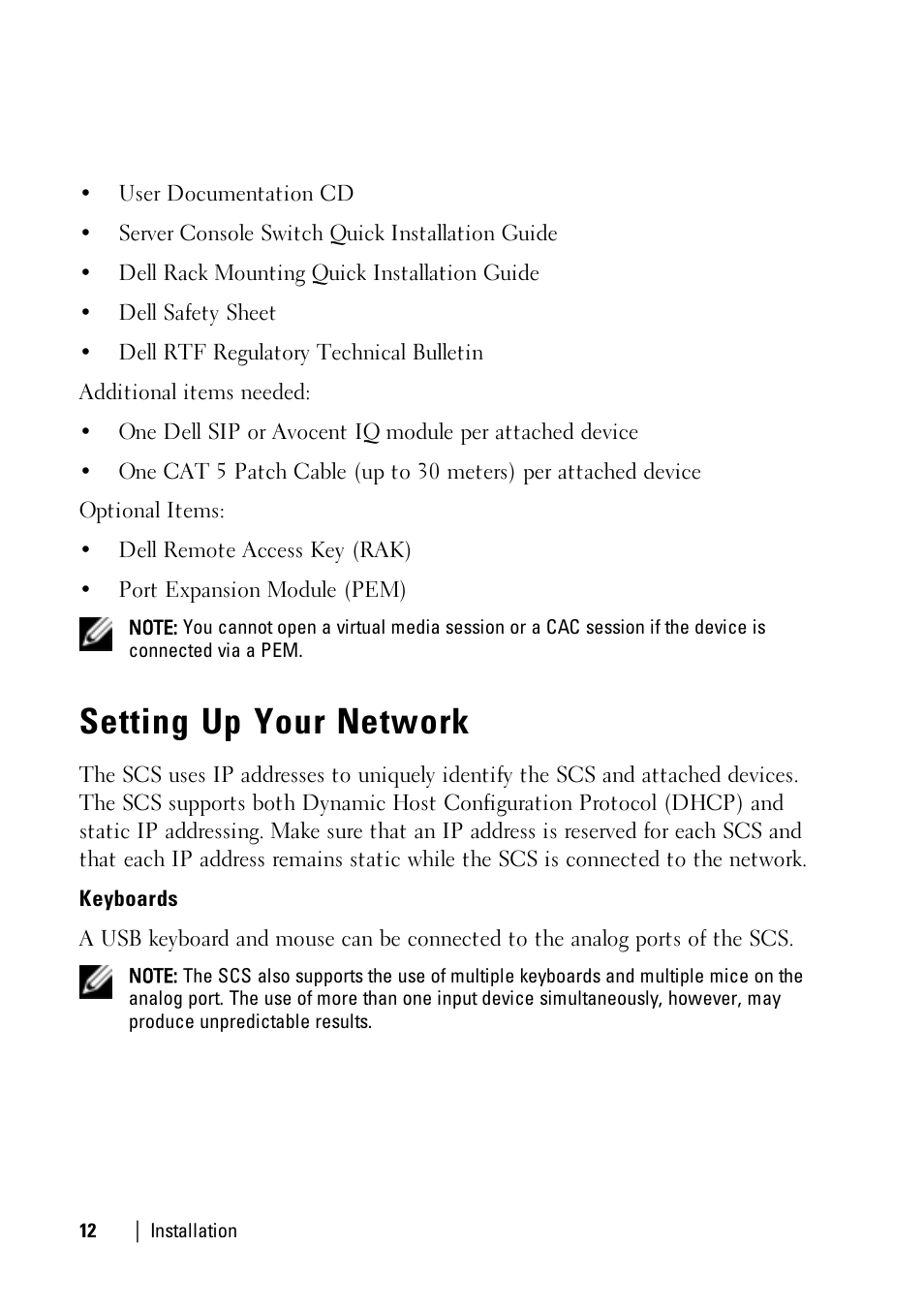 Setting up your network | Dell KVM 1081AD/ KVM 2161AD User Manual | Page 20 / 140