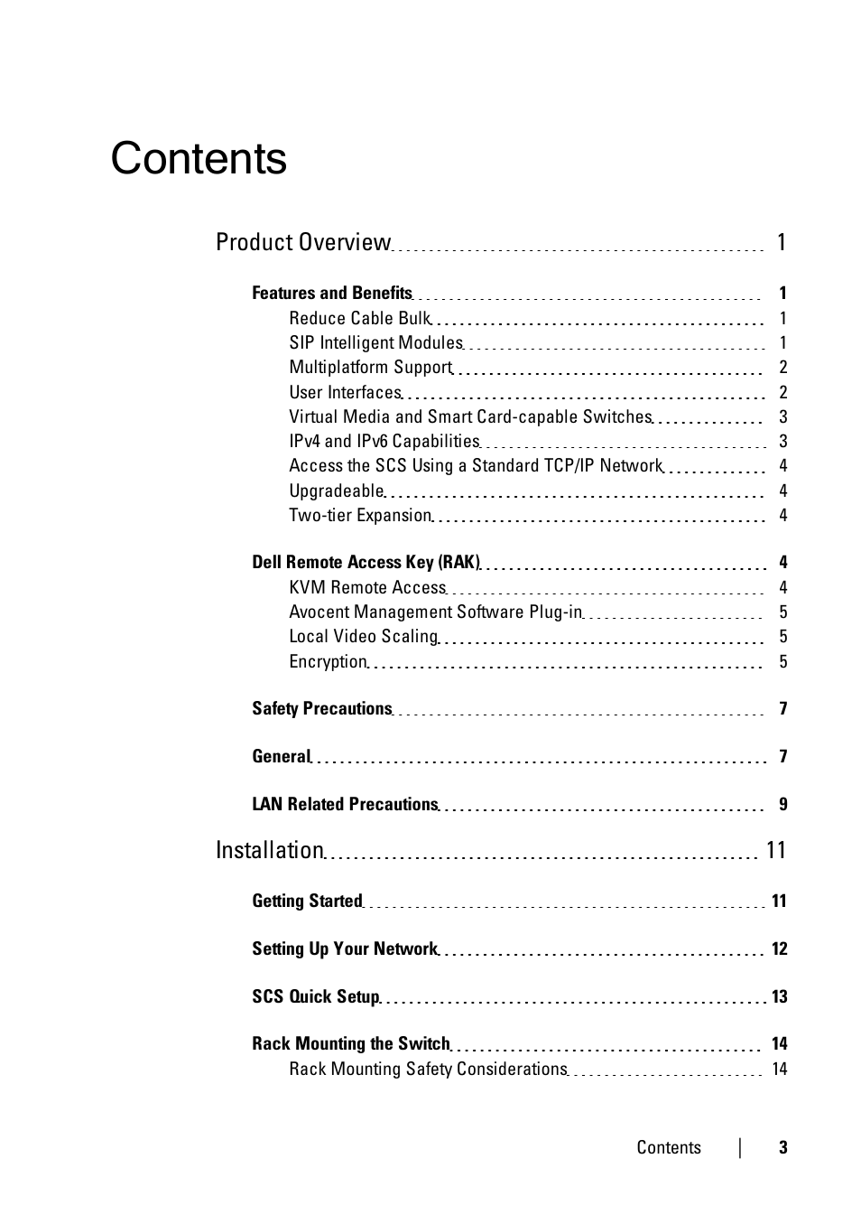 Dell KVM 1081AD/ KVM 2161AD User Manual | Page 3 / 140