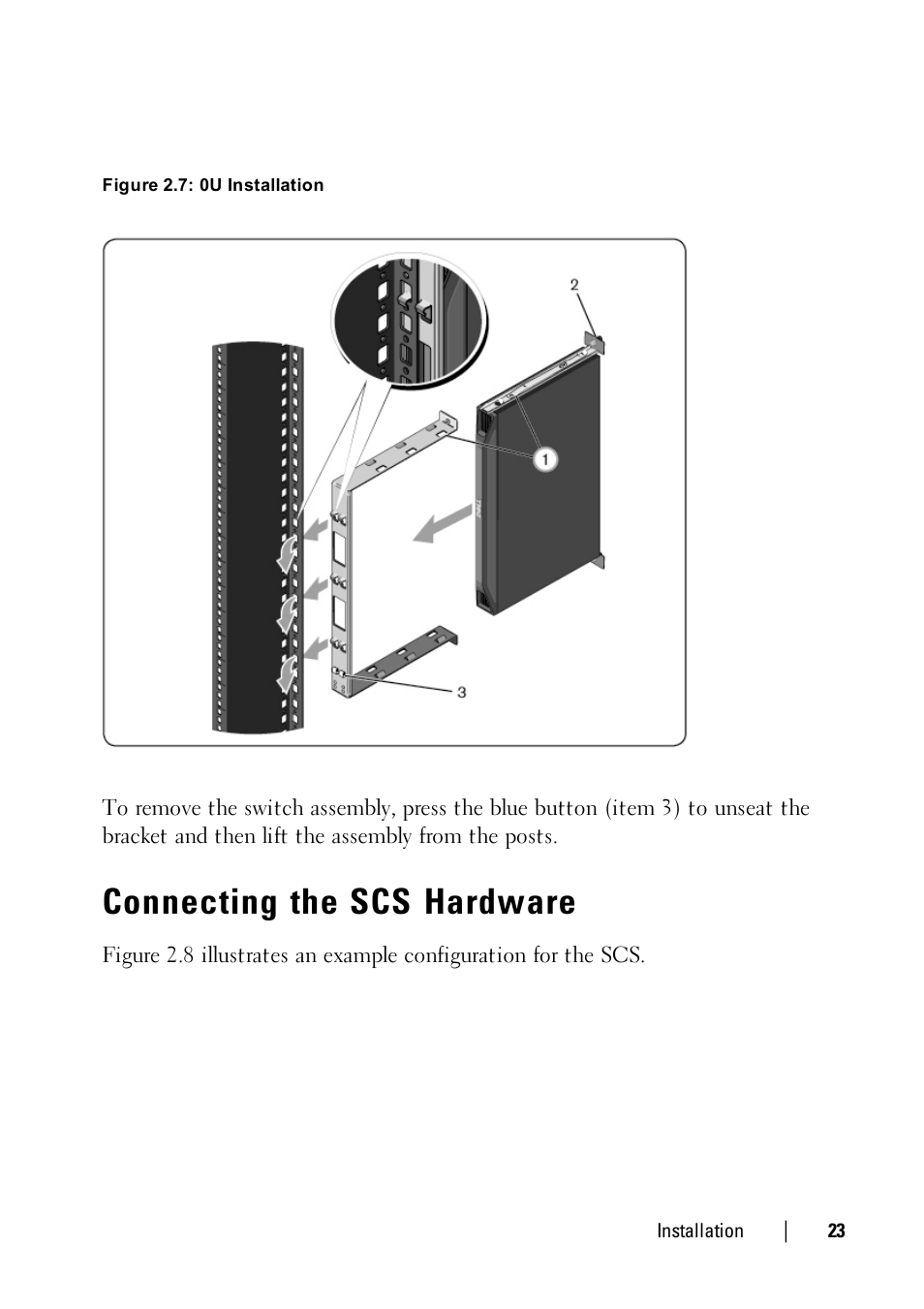 Connecting the scs hardware, 0urack | Dell KVM 1081AD/ KVM 2161AD User Manual | Page 31 / 140