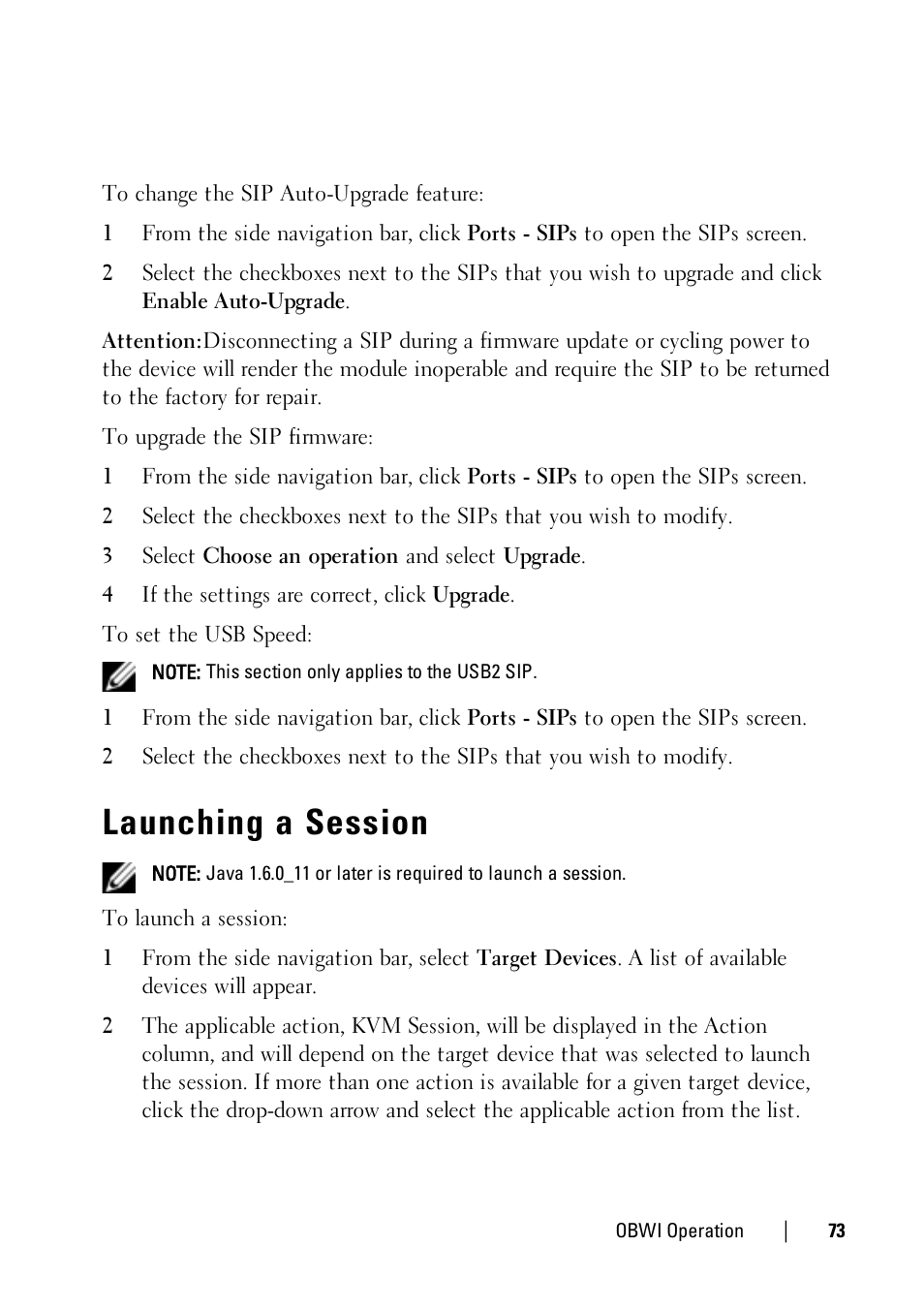 Launching a session | Dell KVM 1081AD/ KVM 2161AD User Manual | Page 81 / 140