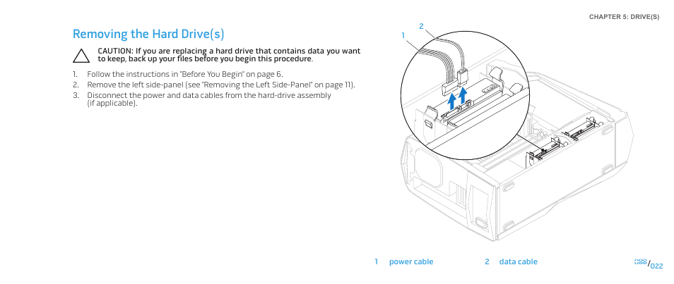 Removing the hard drive(s) | Dell Alienware Aurora ALX (Late 2009) User Manual | Page 22 / 117