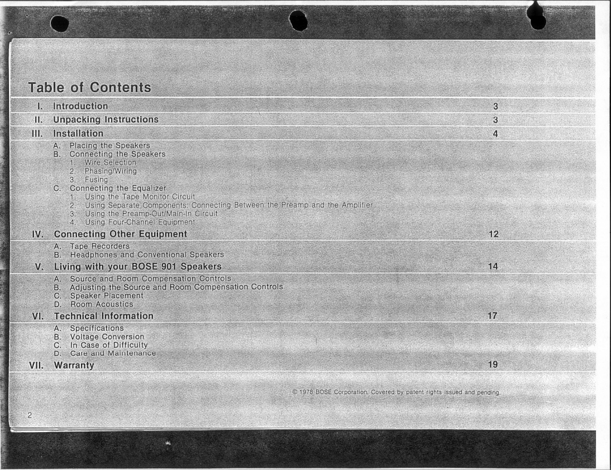 Bose Direct / Reflecting 901 Series 4 User Manual | Page 2 / 20