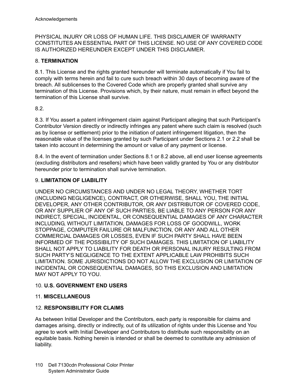 Dell 7130cdn Color Laser Printer User Manual | Page 110 / 116
