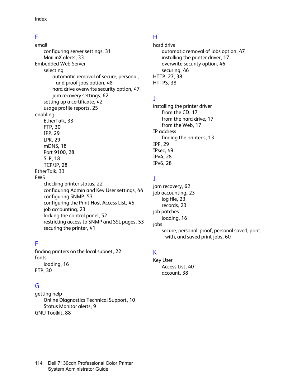 Dell 7130cdn Color Laser Printer User Manual | Page 114 / 116