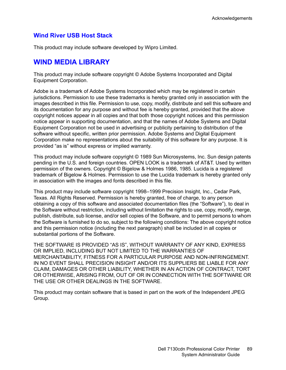 Wind media library | Dell 7130cdn Color Laser Printer User Manual | Page 89 / 116