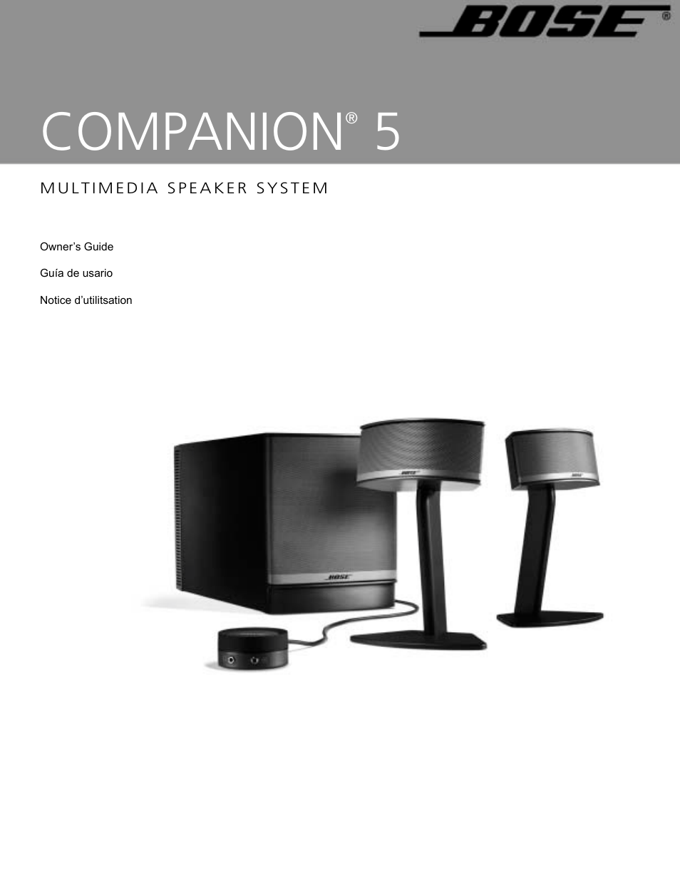 Bose Companion 5 User Manual | 56 pages