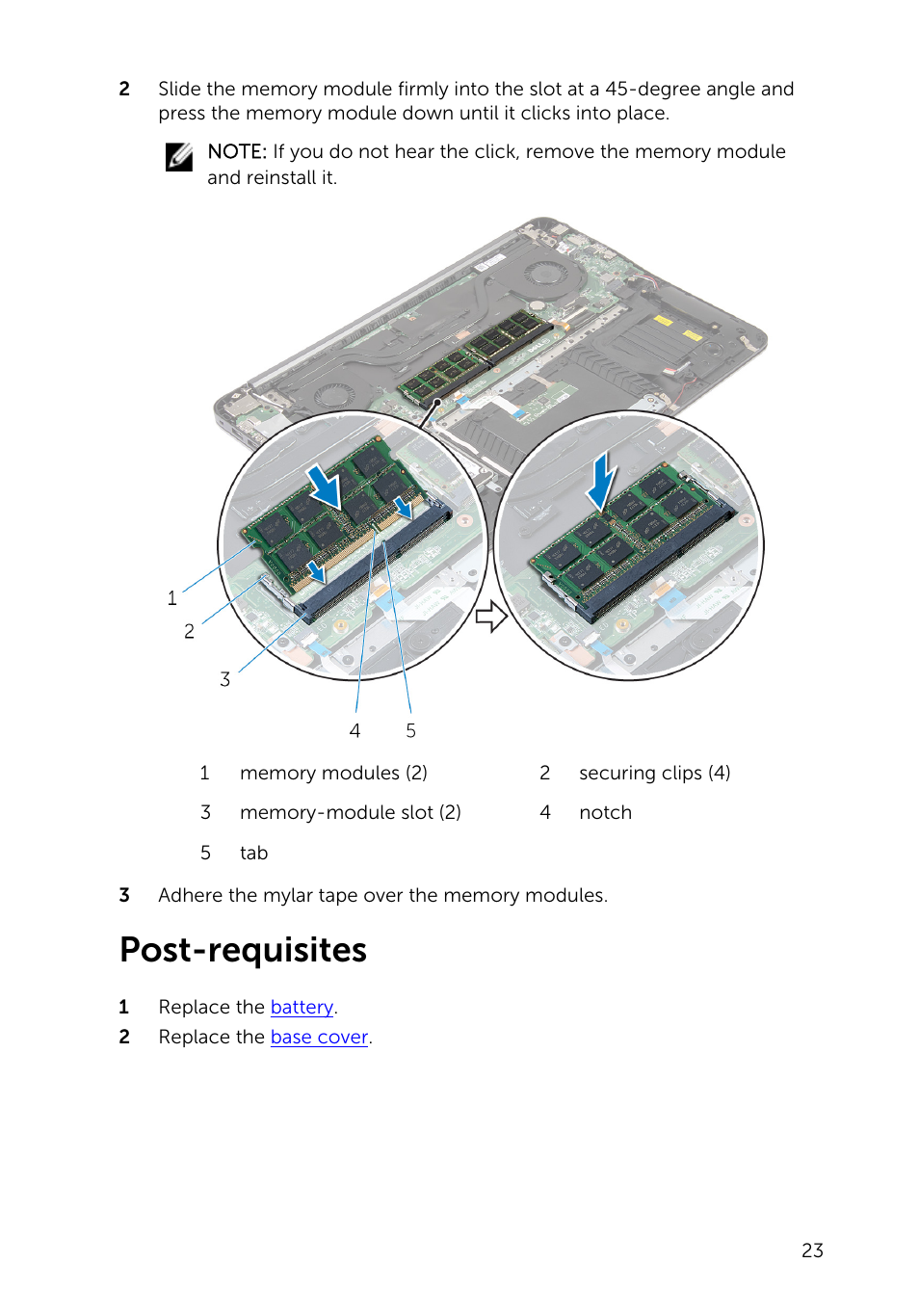 Post-requisites | Dell Inspiron 15 (7548, Late 2014) User Manual | Page 23 / 61