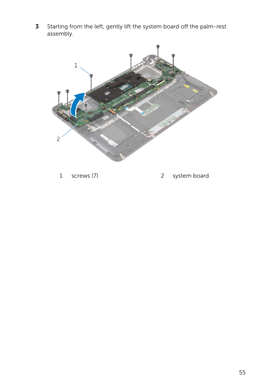 Dell Inspiron 15 (7548, Late 2014) User Manual | Page 55 / 61