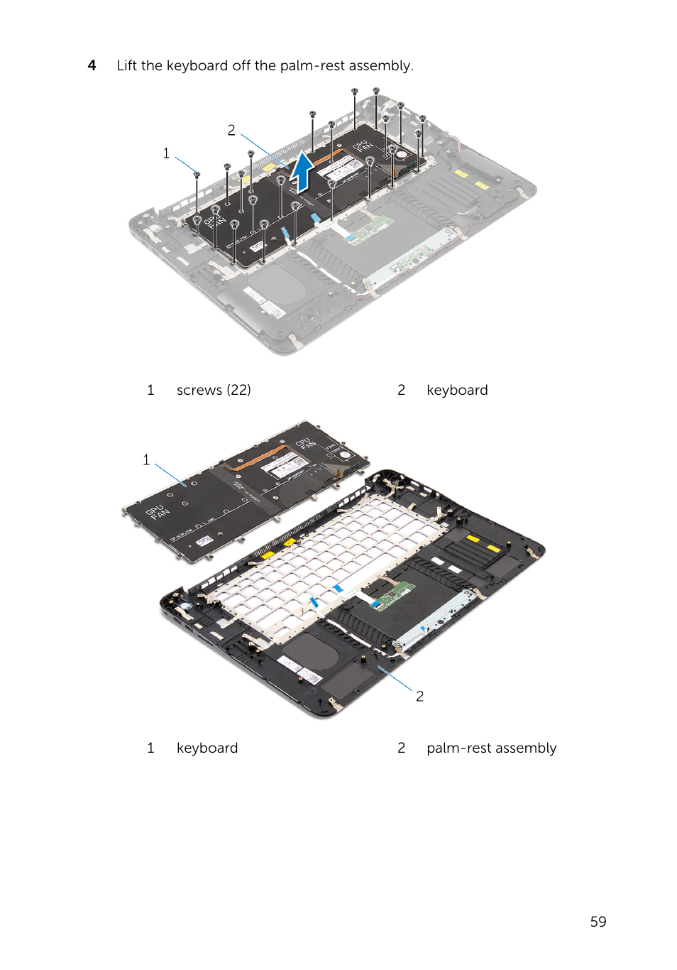 Dell Inspiron 15 (7548, Late 2014) User Manual | Page 59 / 61