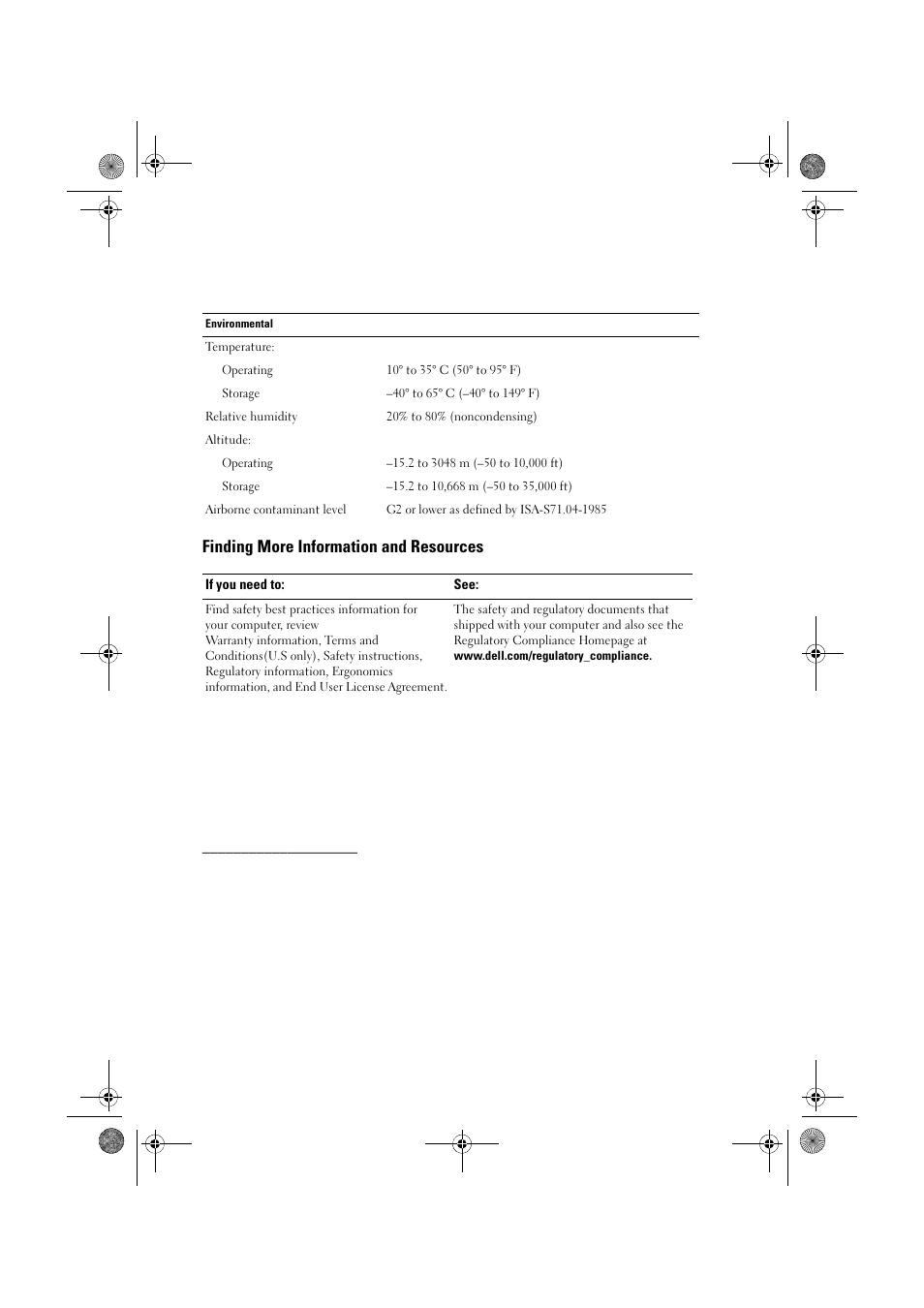 Finding more information and resources | Dell Precision T3500 (Early 2009) User Manual | Page 8 / 8