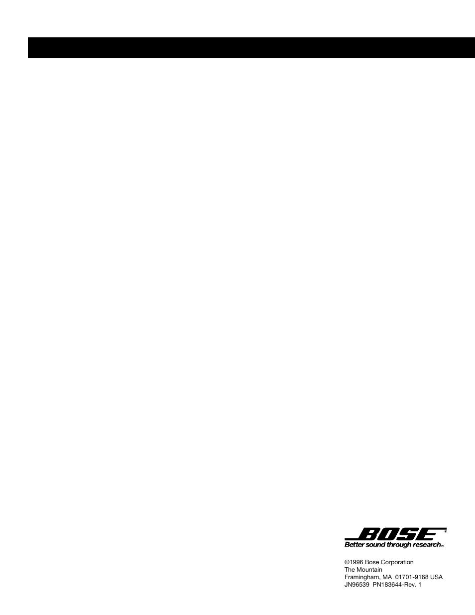Bose Acoustimass - 10 User Manual | Page 18 / 18