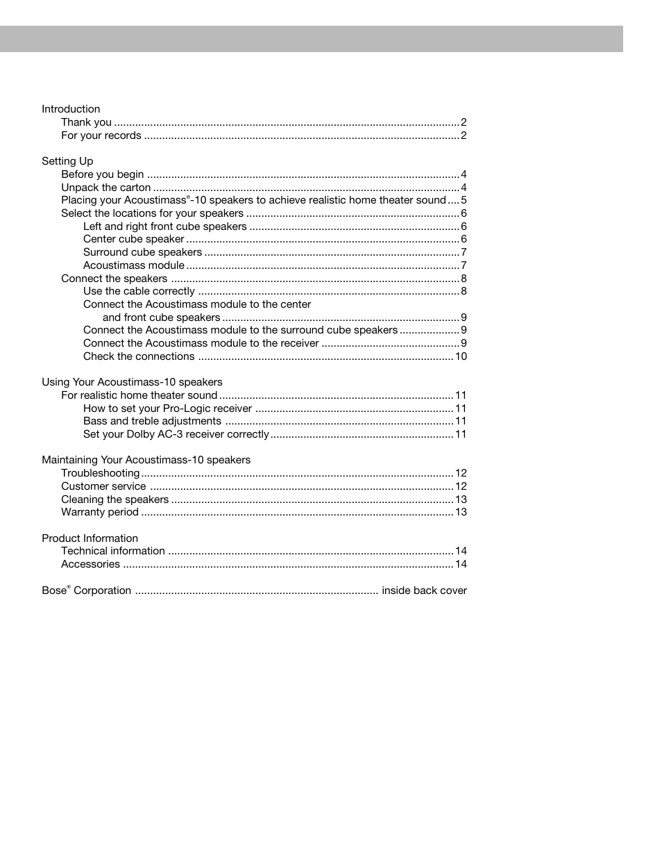 Where to find | Bose Acoustimass - 10 User Manual | Page 3 / 18