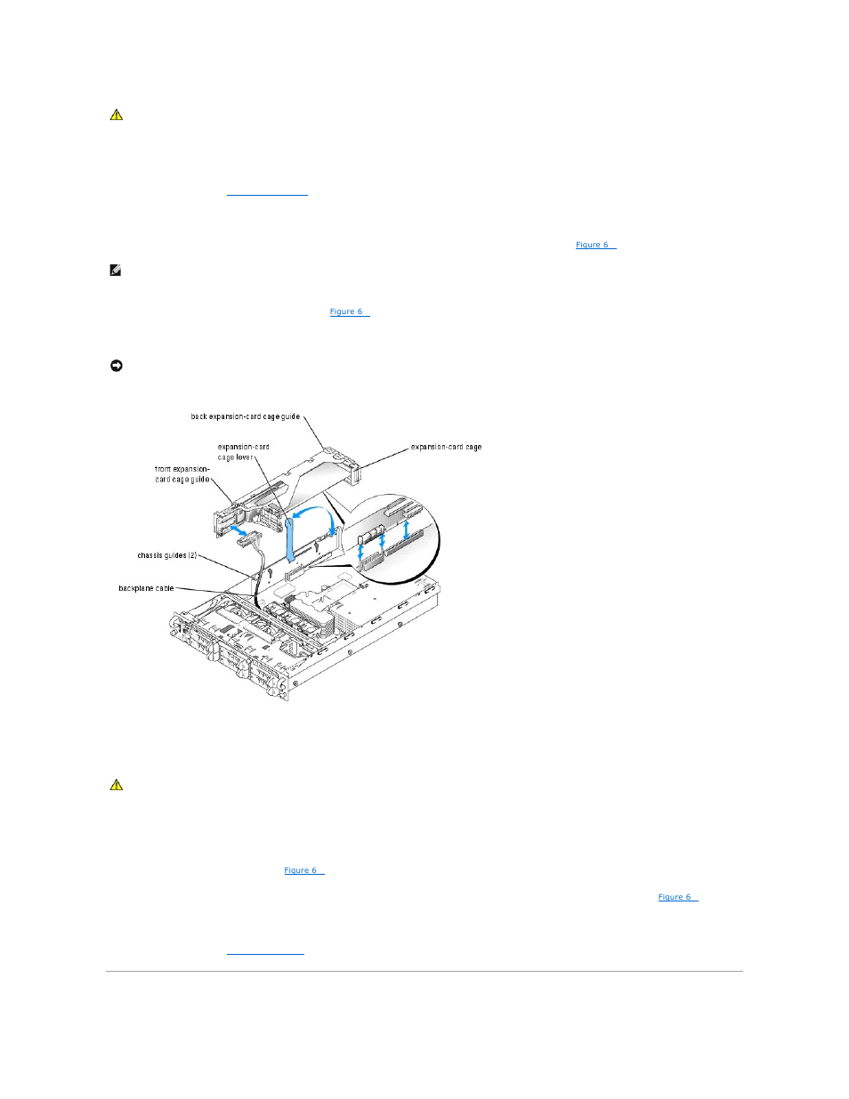 Replacing the expansion-card cage | Dell PowerEdge 2850 User Manual | Page 47 / 76