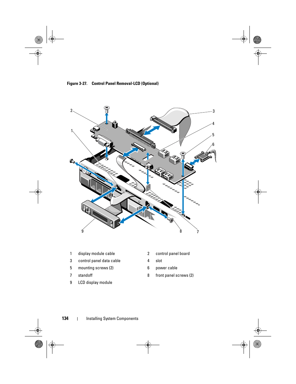 Or lcd control panel see figure 3-27, D. see figure 3-27 | Dell PowerVault NX300 User Manual | Page 134 / 192