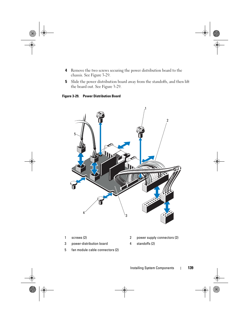 The power supplies. see figure 3-29, Figure 3-29 | Dell PowerVault NX300 User Manual | Page 139 / 192