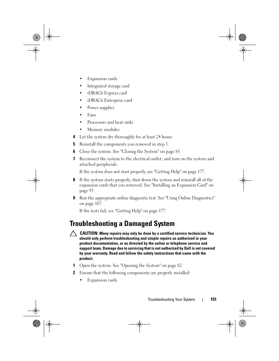 Troubleshooting a damaged system | Dell PowerVault NX300 User Manual | Page 151 / 192