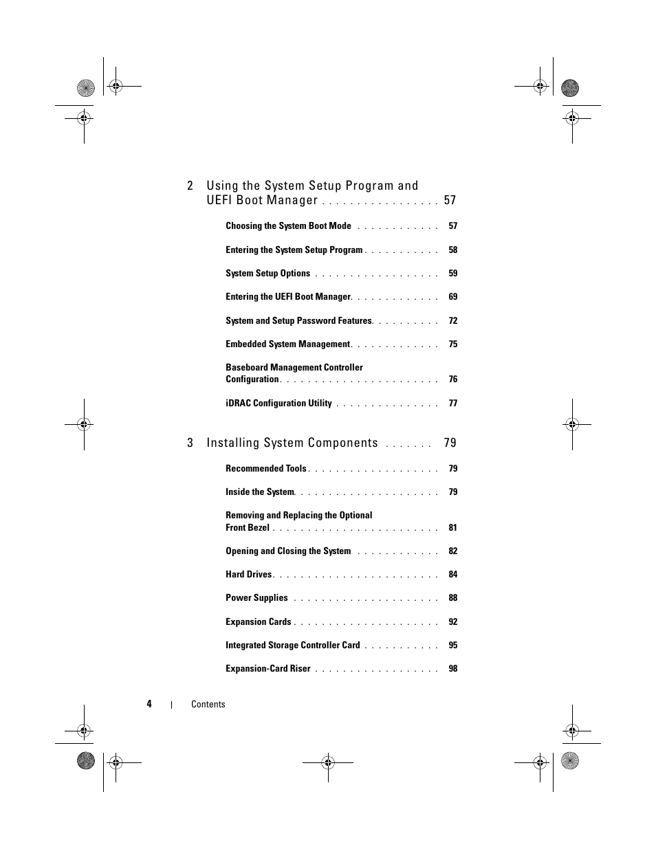 3installing system components | Dell PowerVault NX300 User Manual | Page 4 / 192