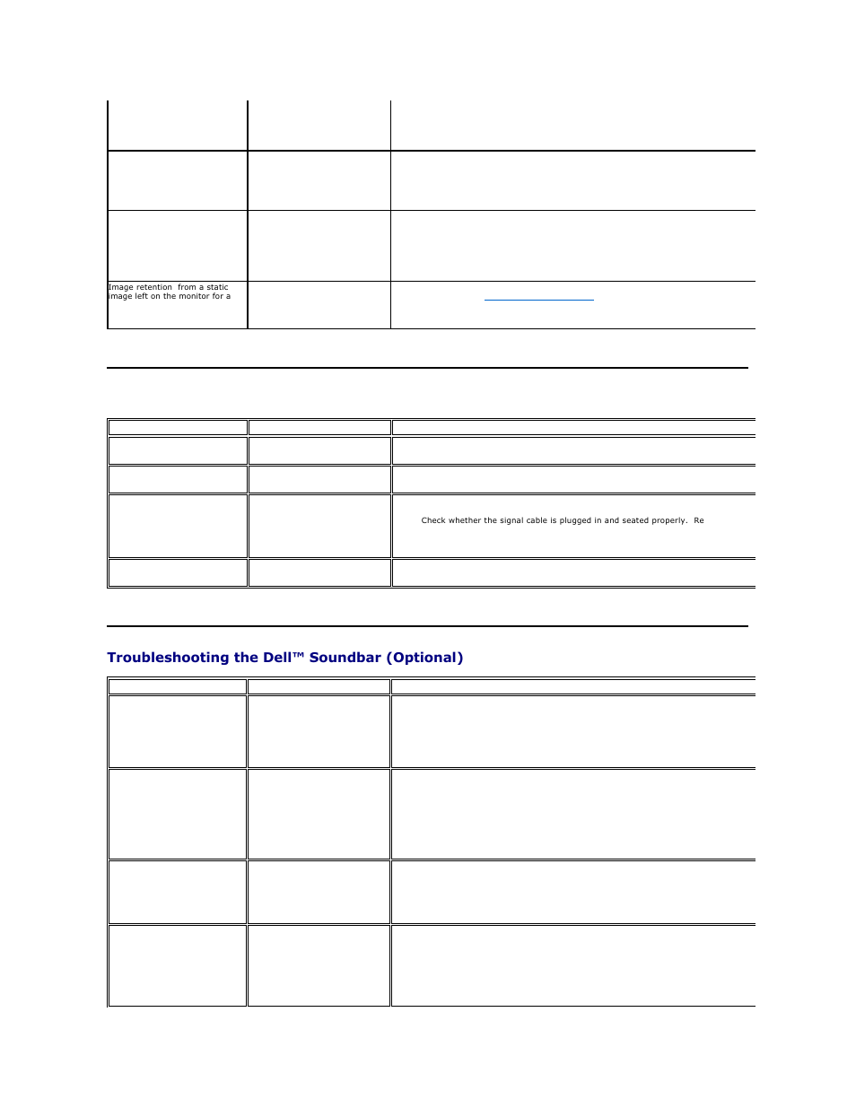 Product-specific problems, Troubleshooting the dell™ soundbar (optional) | Dell ST2220 Monitor User Manual | Page 28 / 29