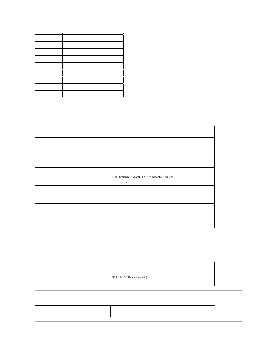 Flat panel specifications, Resolution, Video supported modes | Dell ST2220 Monitor User Manual | Page 6 / 29