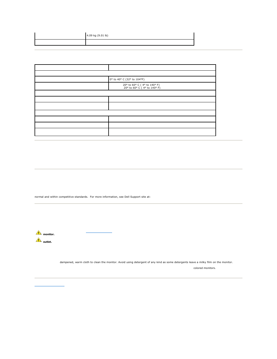 Plug and play capability, Lcd monitor quality & pixel policy, Maintenance guidelines | Environmental, Caring for your monitor | Dell ST2220 Monitor User Manual | Page 8 / 29