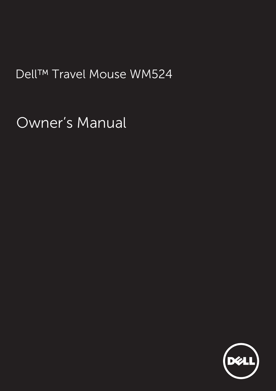 Dell Travel Mouse WM524 User Manual | 20 pages