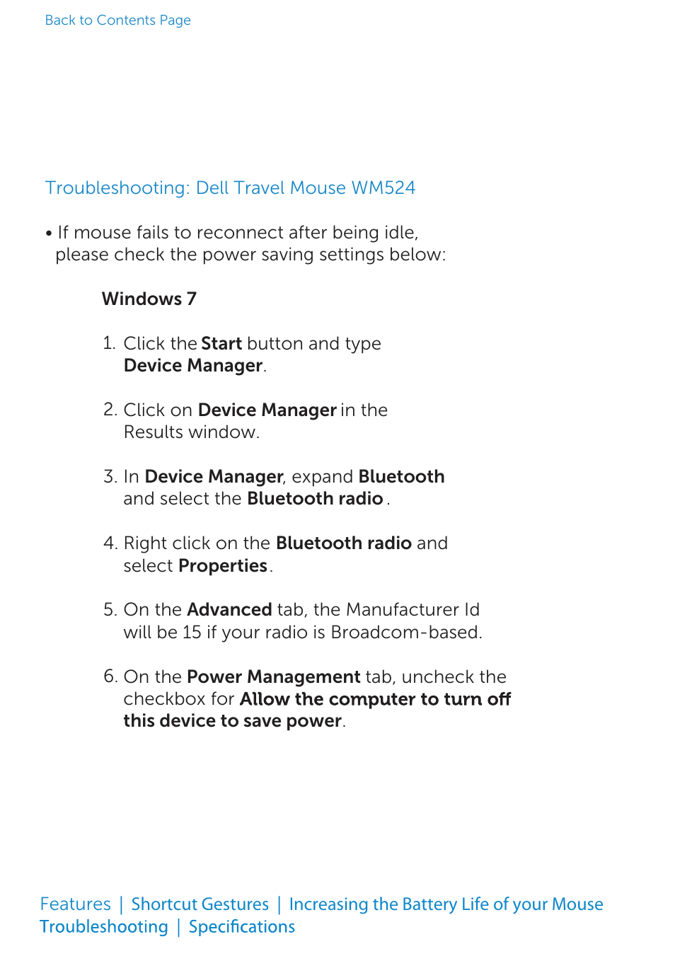 Dell Travel Mouse WM524 User Manual | Page 15 / 20