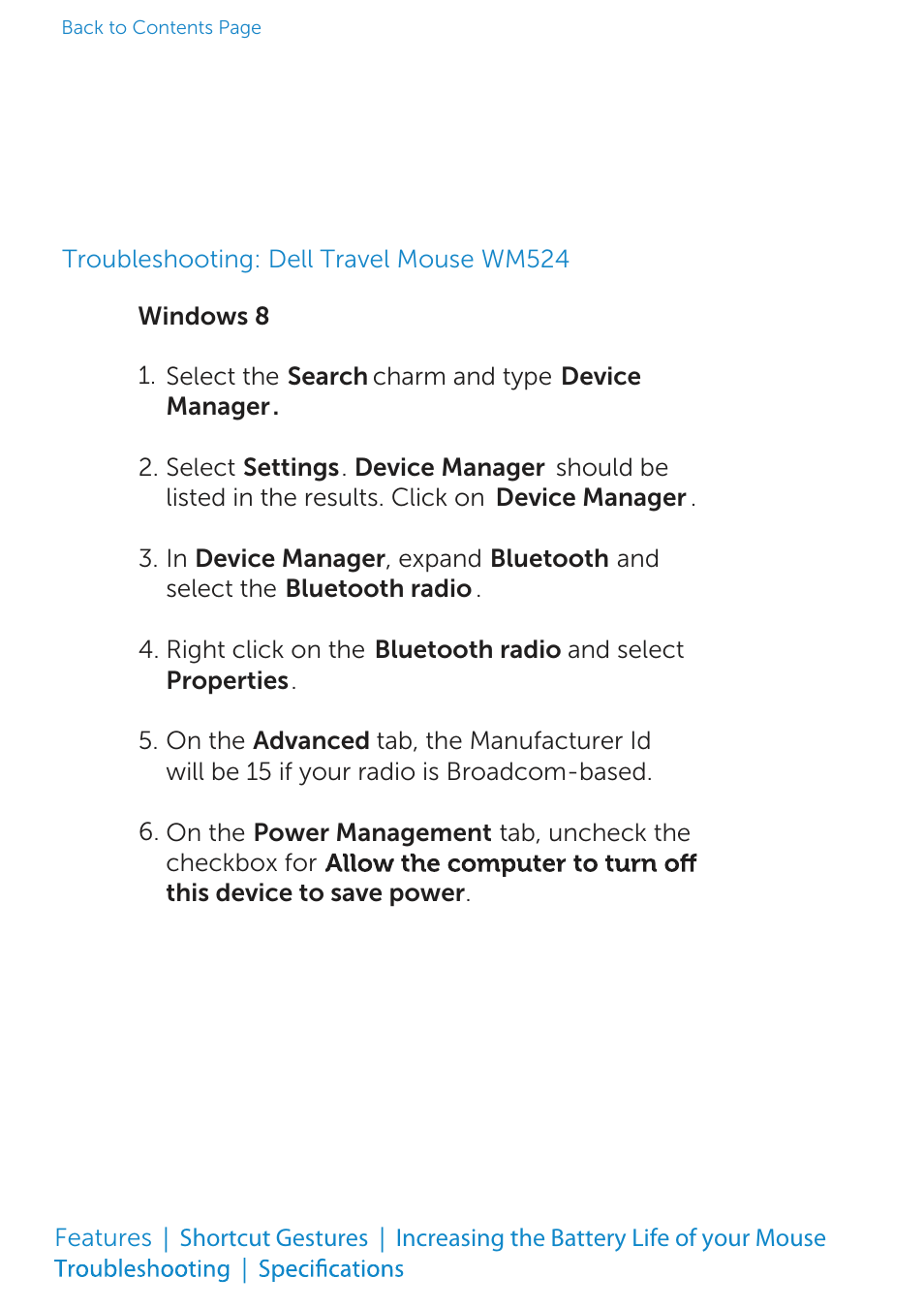 Troubleshooting | Dell Travel Mouse WM524 User Manual | Page 16 / 20