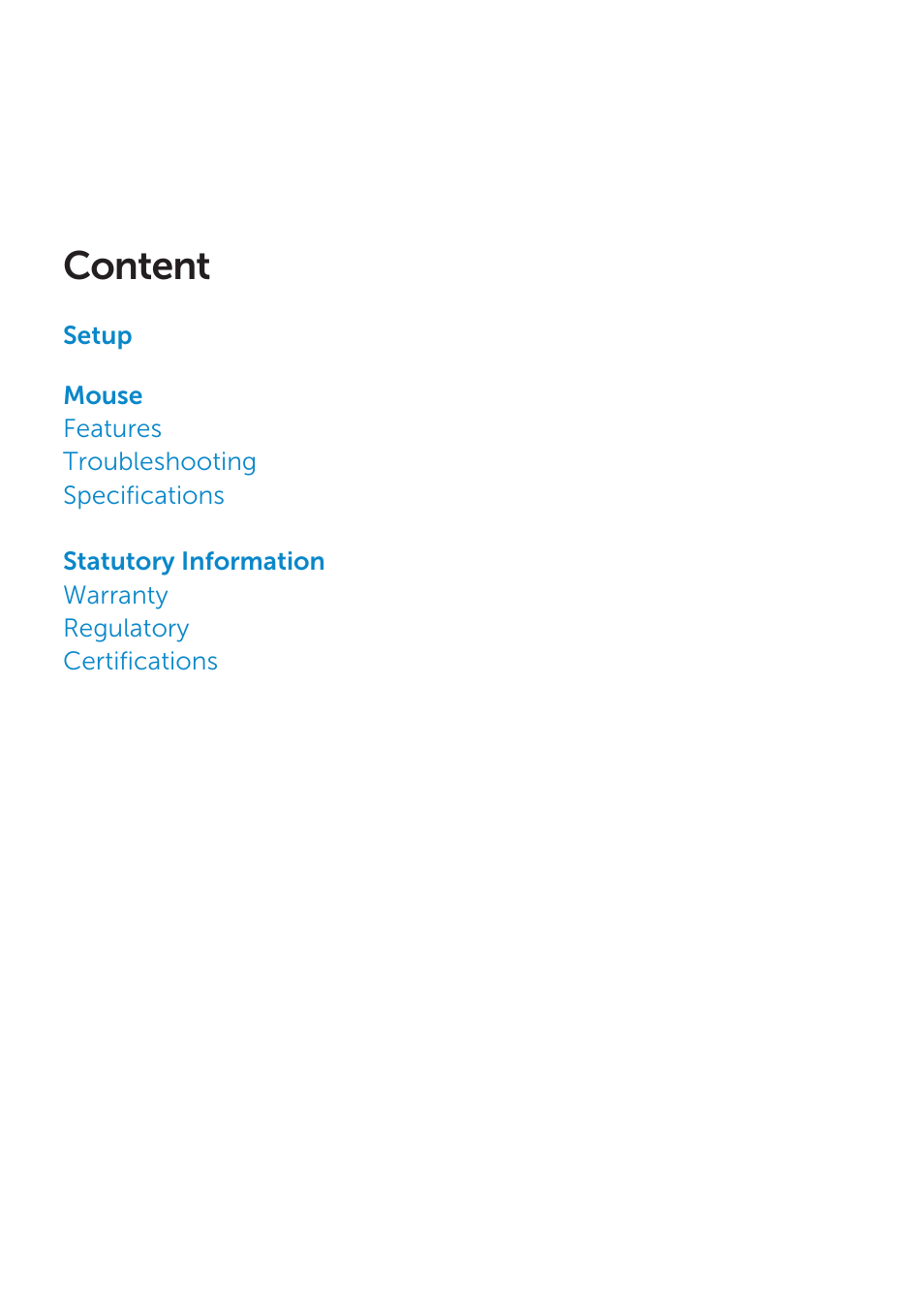 Content | Dell Travel Mouse WM524 User Manual | Page 3 / 20