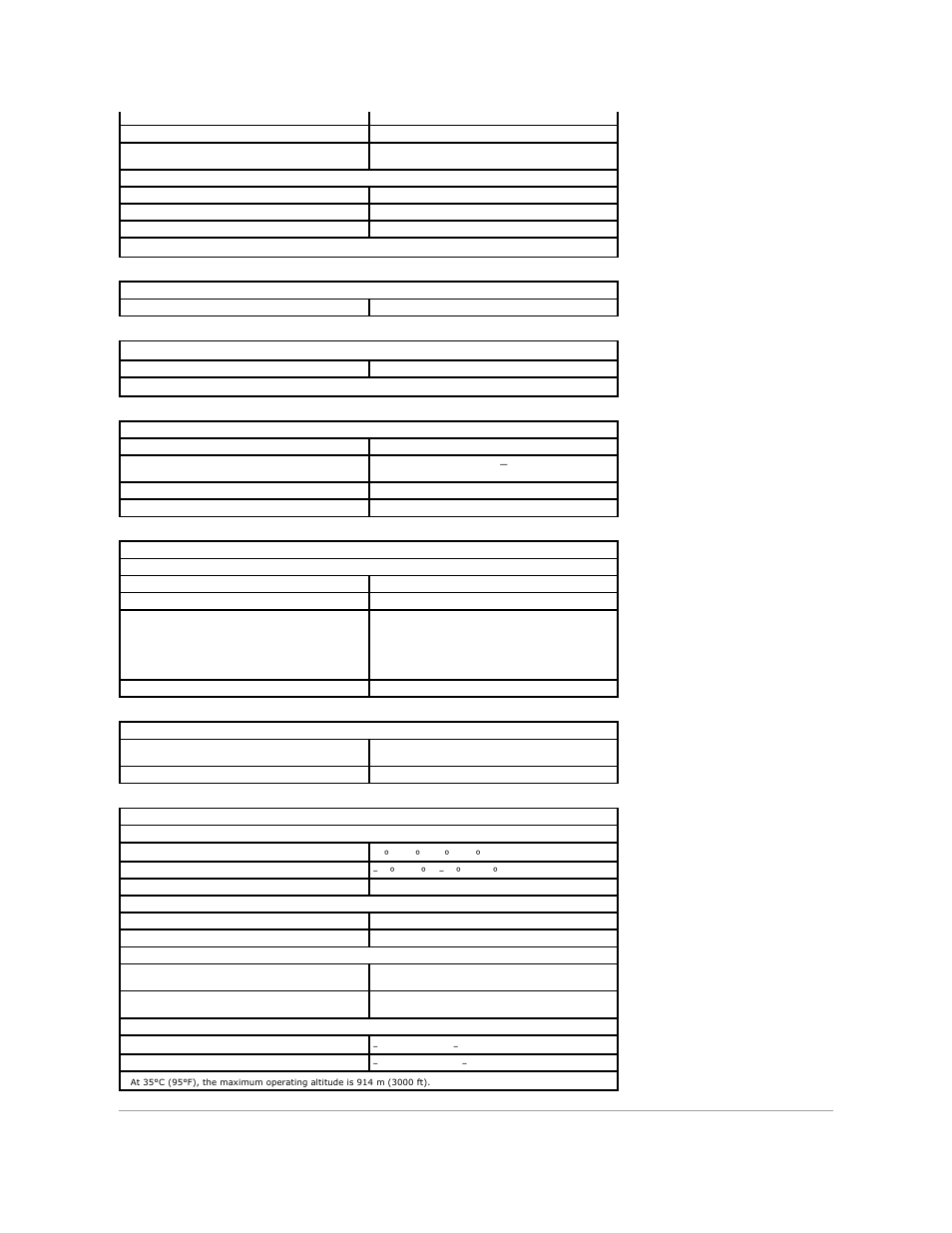 Video, Audio, Controls and lights | Power, Physical, Environmental | Dell Dimension 2200 User Manual | Page 38 / 49