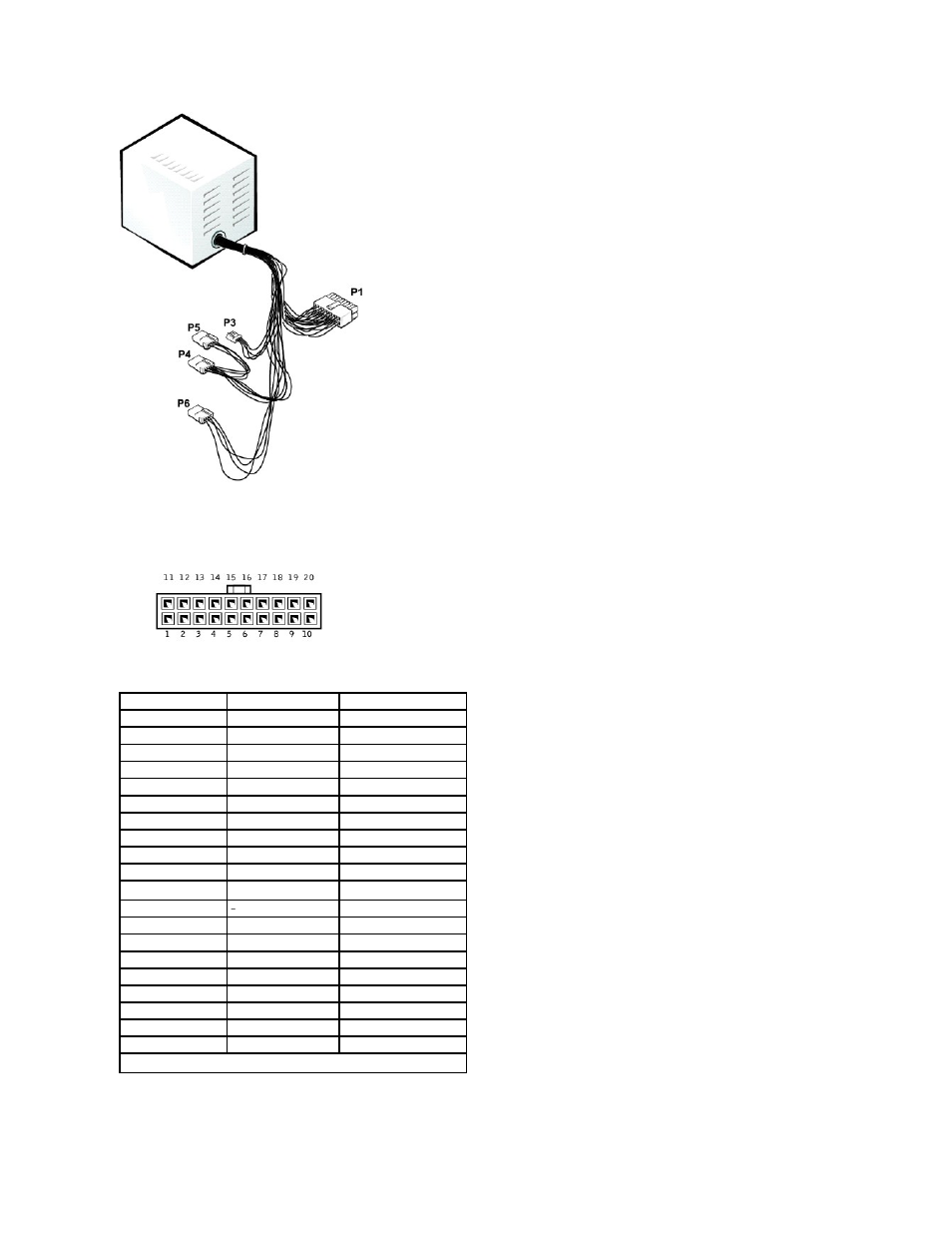 Dc power connector p1, Dc power connector p3 | Dell Dimension 2200 User Manual | Page 45 / 49