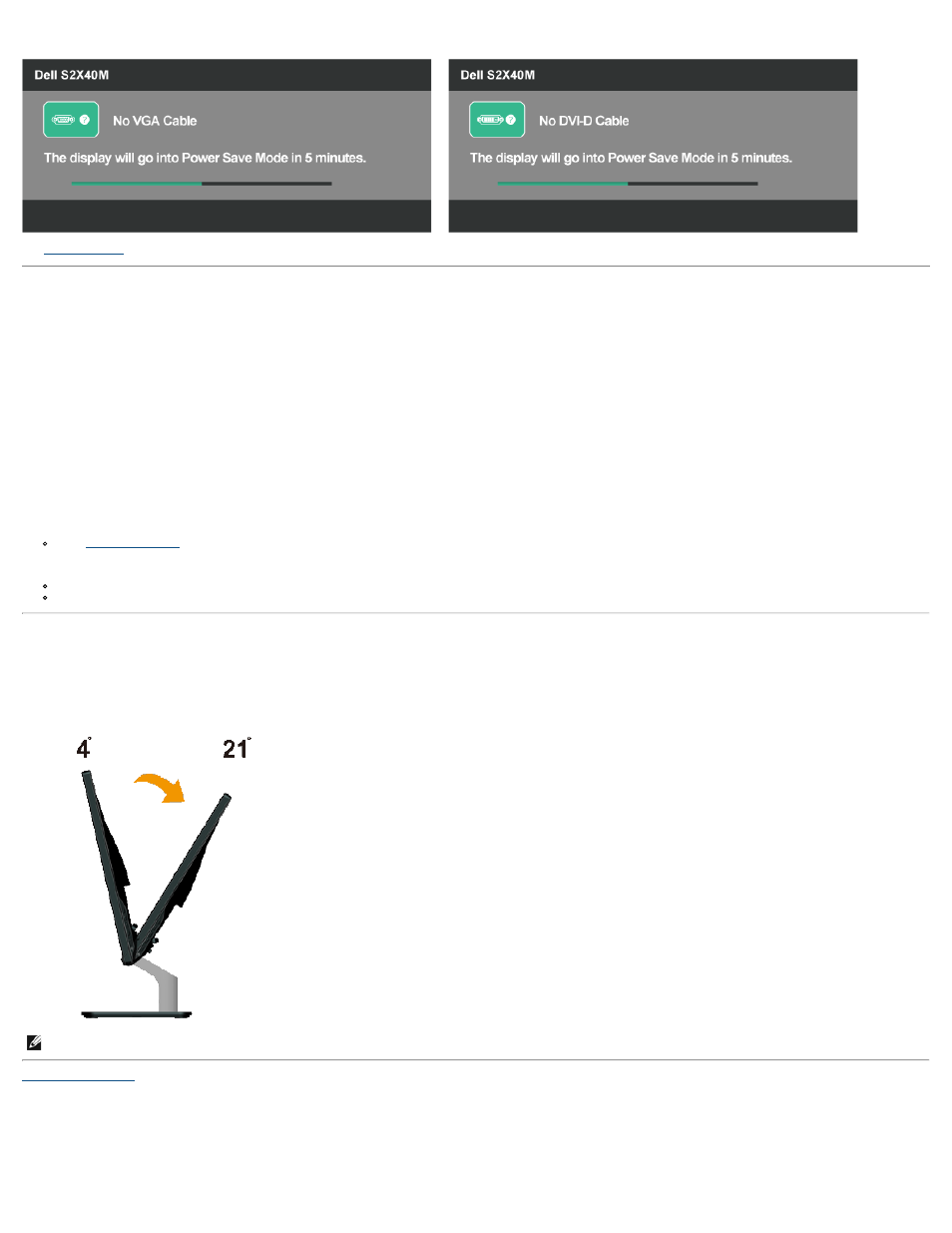 Setting the maximum resolution, Using the tilt, Tilt | Dell S2340M Monitor User Manual | Page 24 / 28