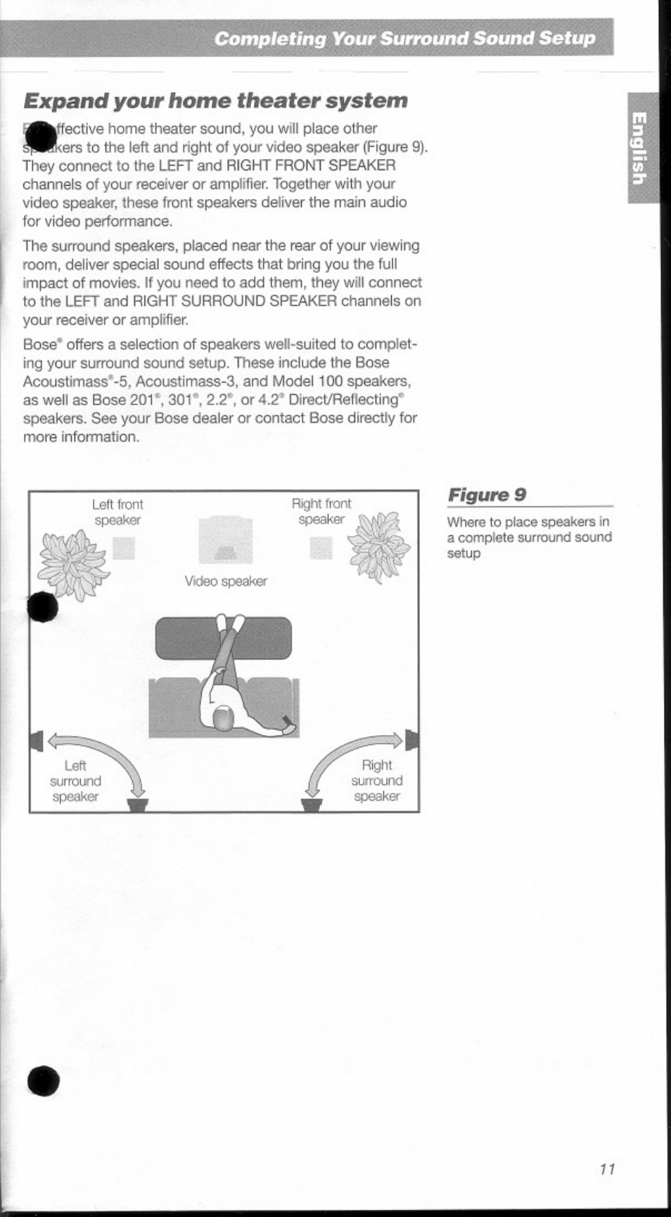 Expand your home theater system | Bose Home Theater Speakers V-100 User Manual | Page 11 / 15
