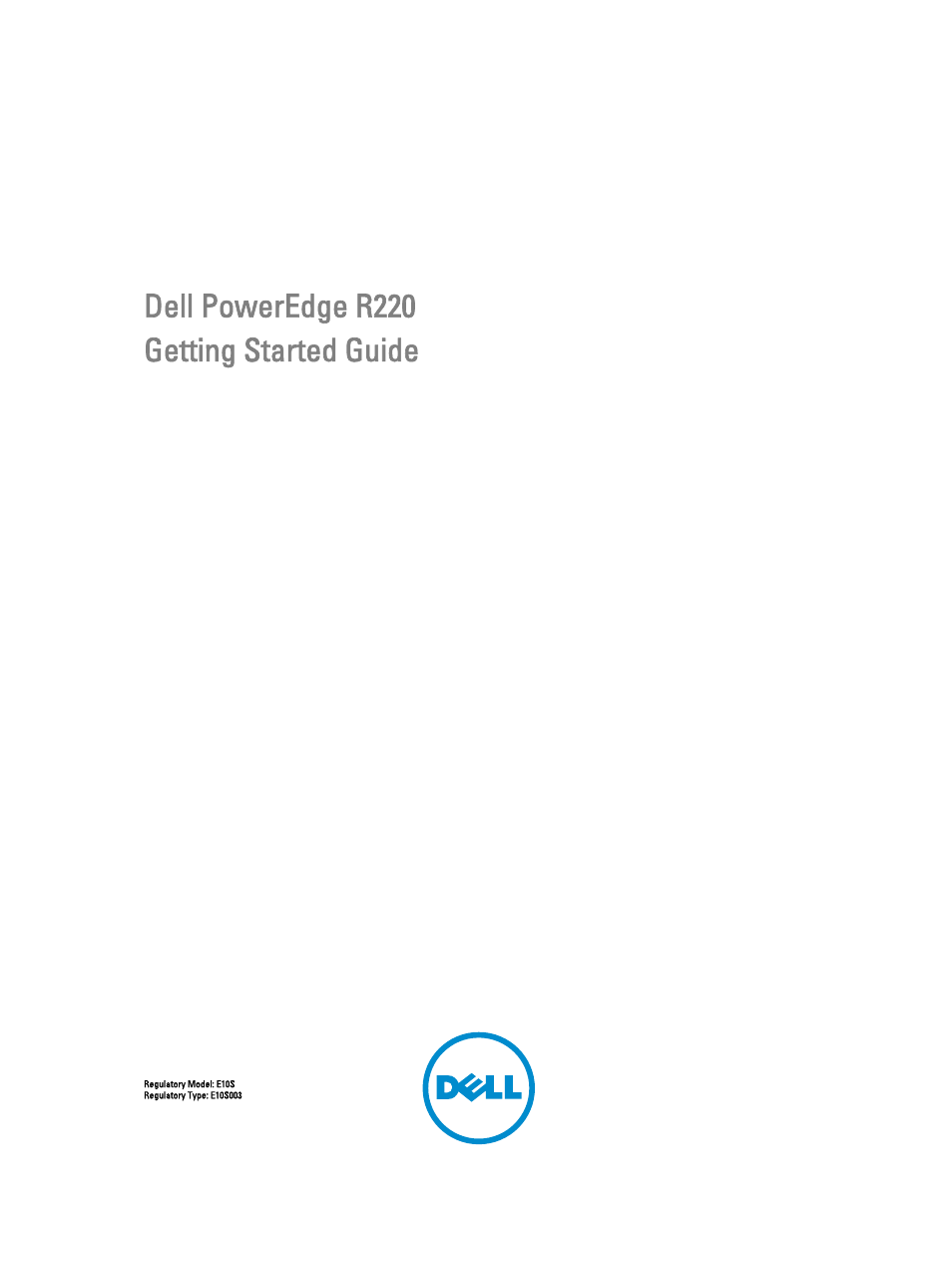 Dell PowerEdge R220 User Manual | 9 pages