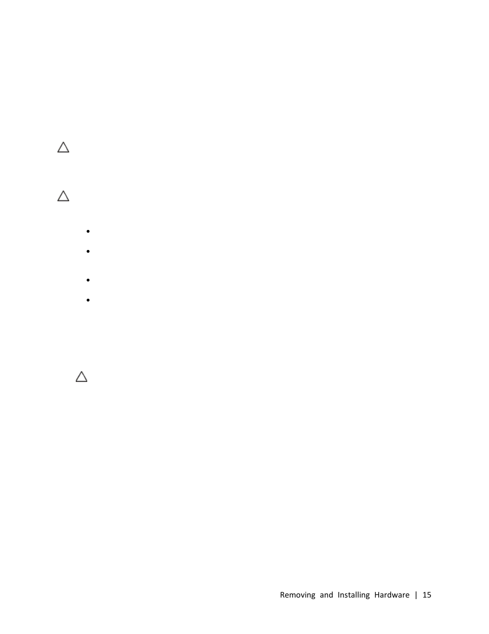 3 removing and installing hardware, Safety measures, System cover | Removing system cover, Removing and installing hardware | Dell PowerEdge C410x User Manual | Page 15 / 104