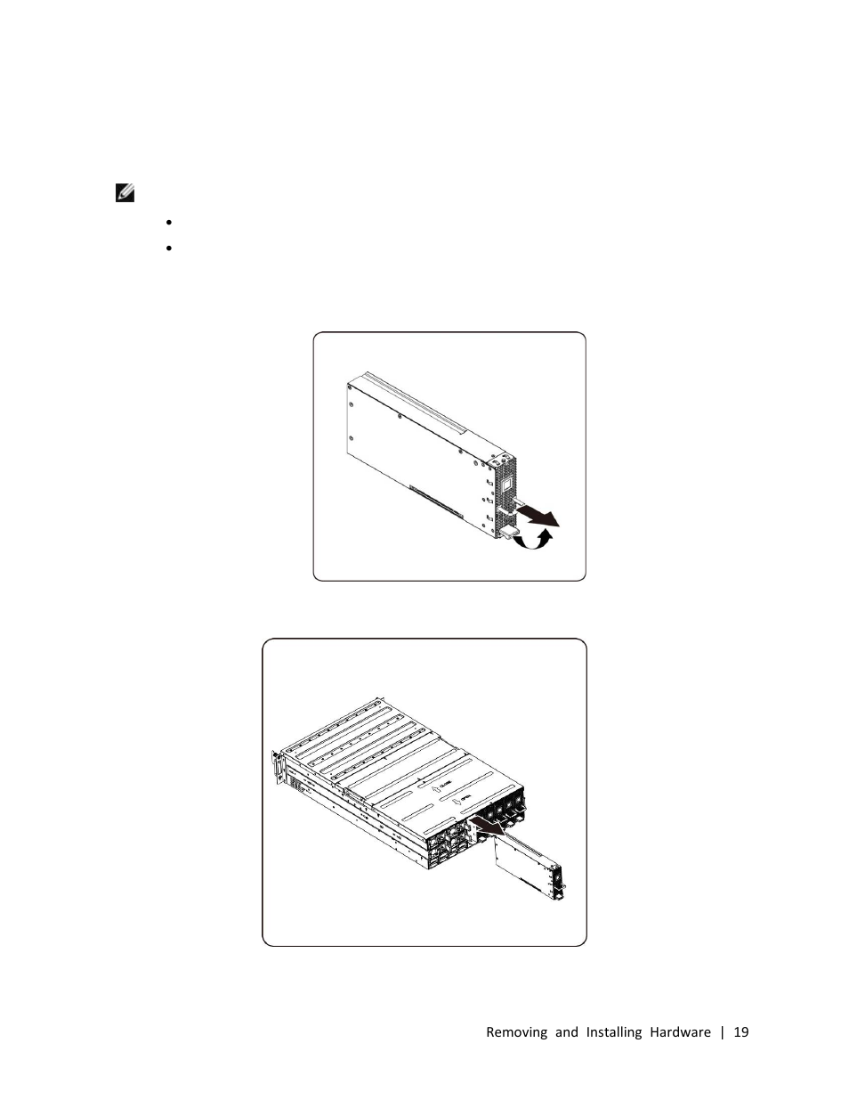 Pci cage, Removing the pci cage | Dell PowerEdge C410x User Manual | Page 19 / 104