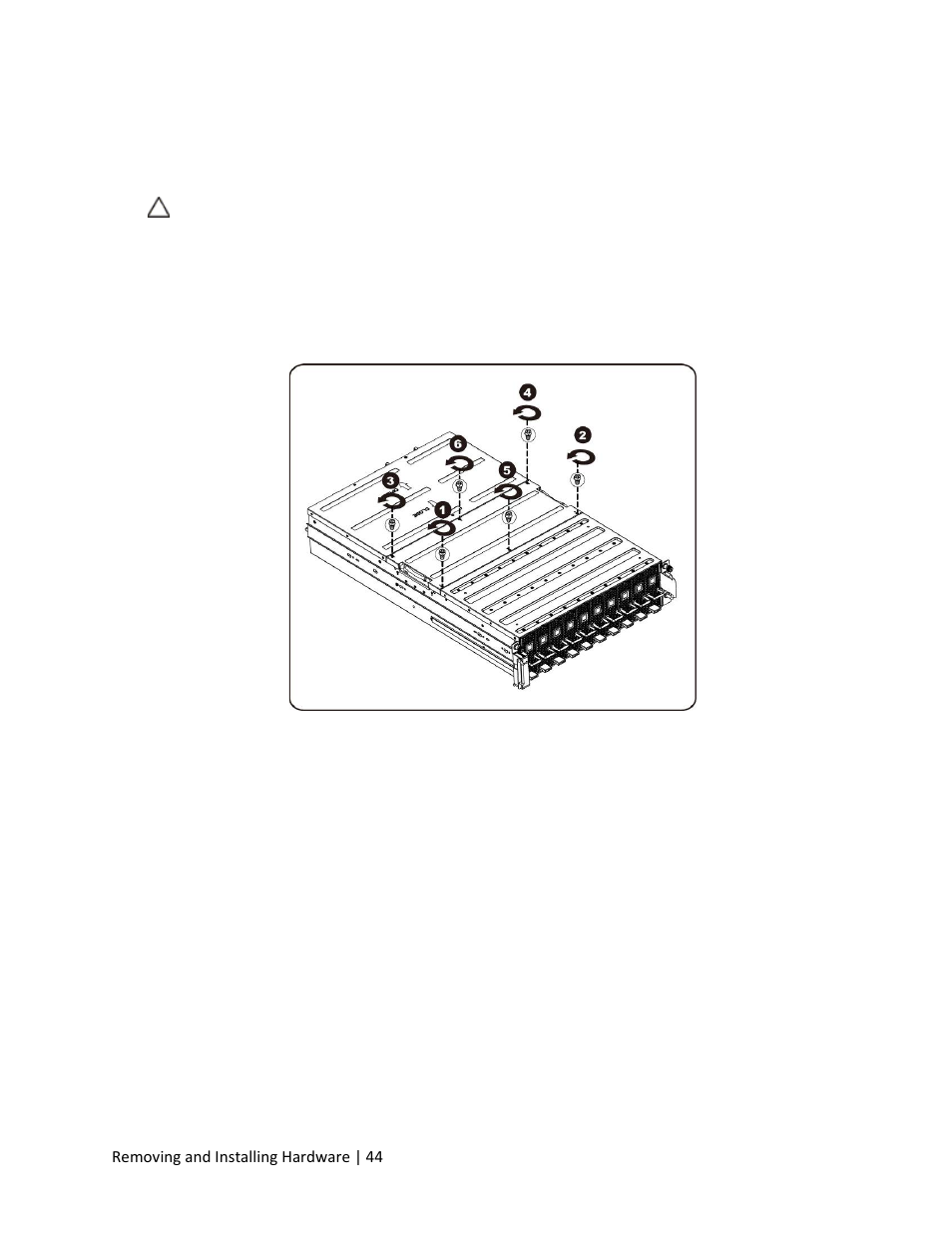 Fan cage, Replacing system fan cage | Dell PowerEdge C410x User Manual | Page 44 / 104