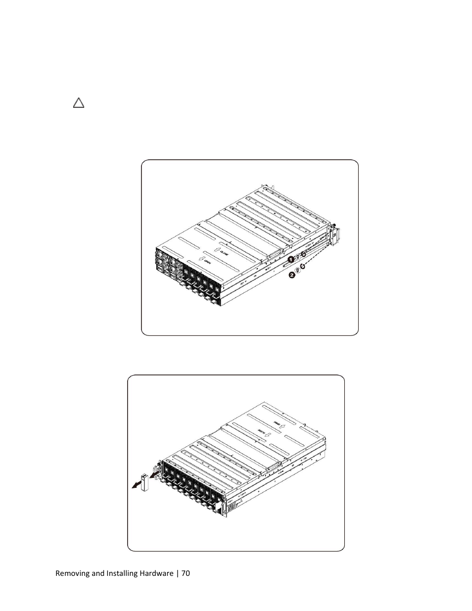 Front i/o panel, Removing front i/o panel | Dell PowerEdge C410x User Manual | Page 70 / 104