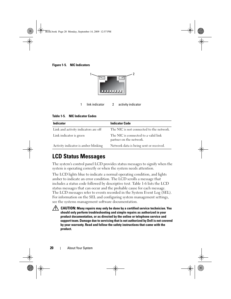 Lcd status messages | Dell PowerVault DL2000 User Manual | Page 20 / 188