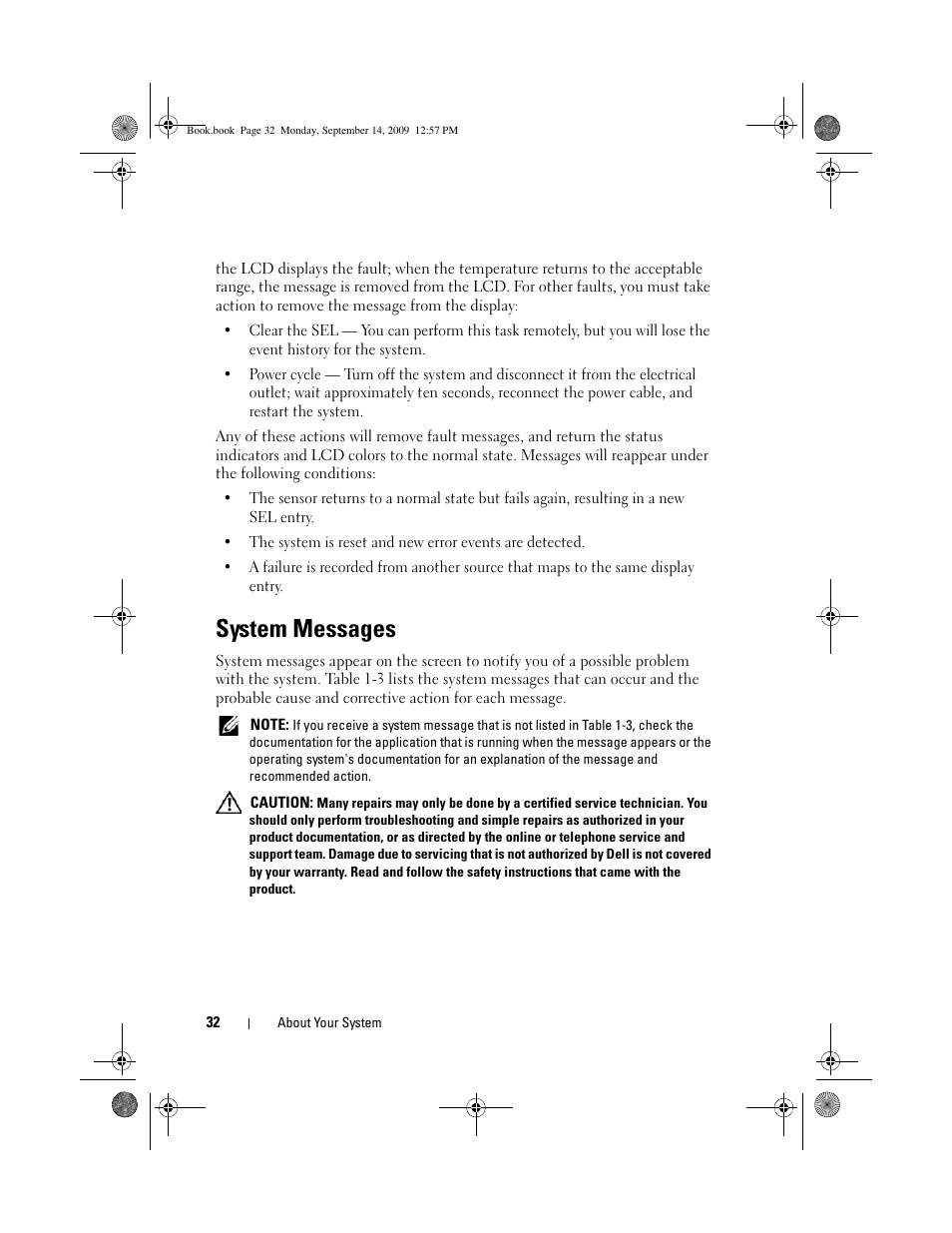 System messages | Dell PowerVault DL2000 User Manual | Page 32 / 188