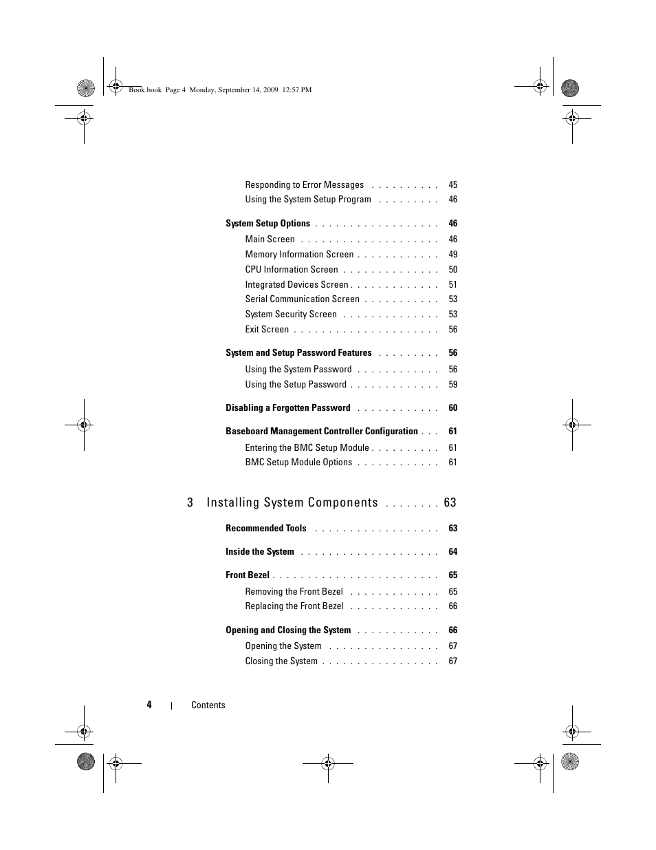 3installing system components | Dell PowerVault DL2000 User Manual | Page 4 / 188
