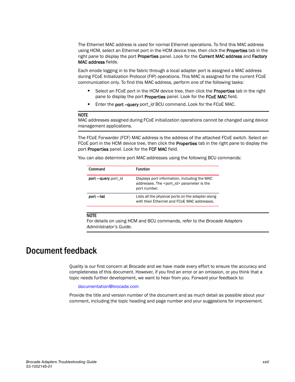 Document feedback | Dell Brocade Adapters User Manual | Page 23 / 172