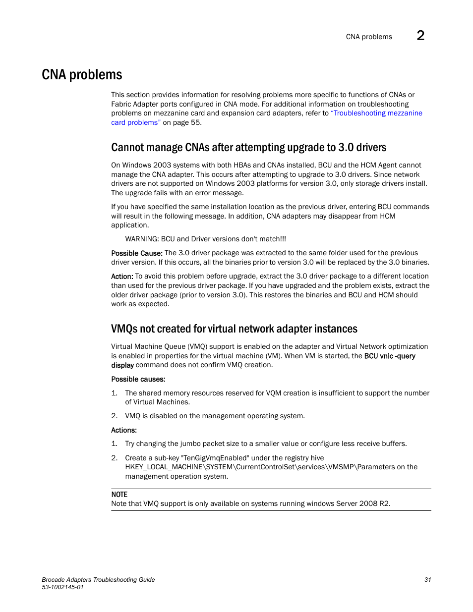 Cna problems | Dell Brocade Adapters User Manual | Page 55 / 172