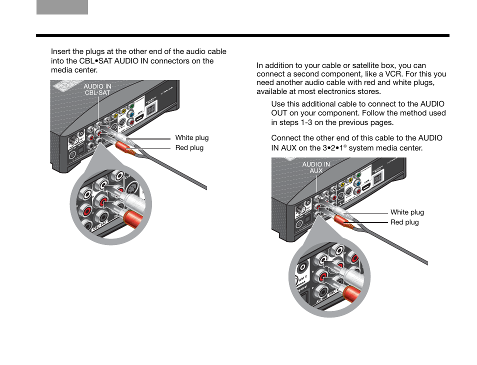 To connect another component | Bose GS SERIES III 3.2.1 User Manual | Page 23 / 108