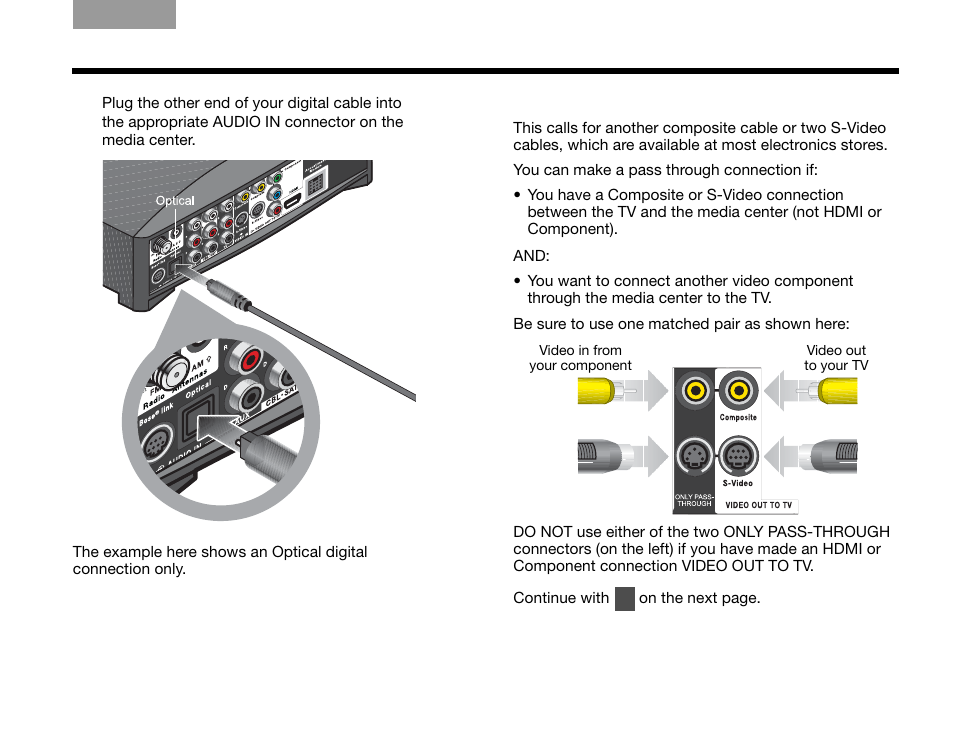 To use video pass through | Bose GS SERIES III 3.2.1 User Manual | Page 25 / 108