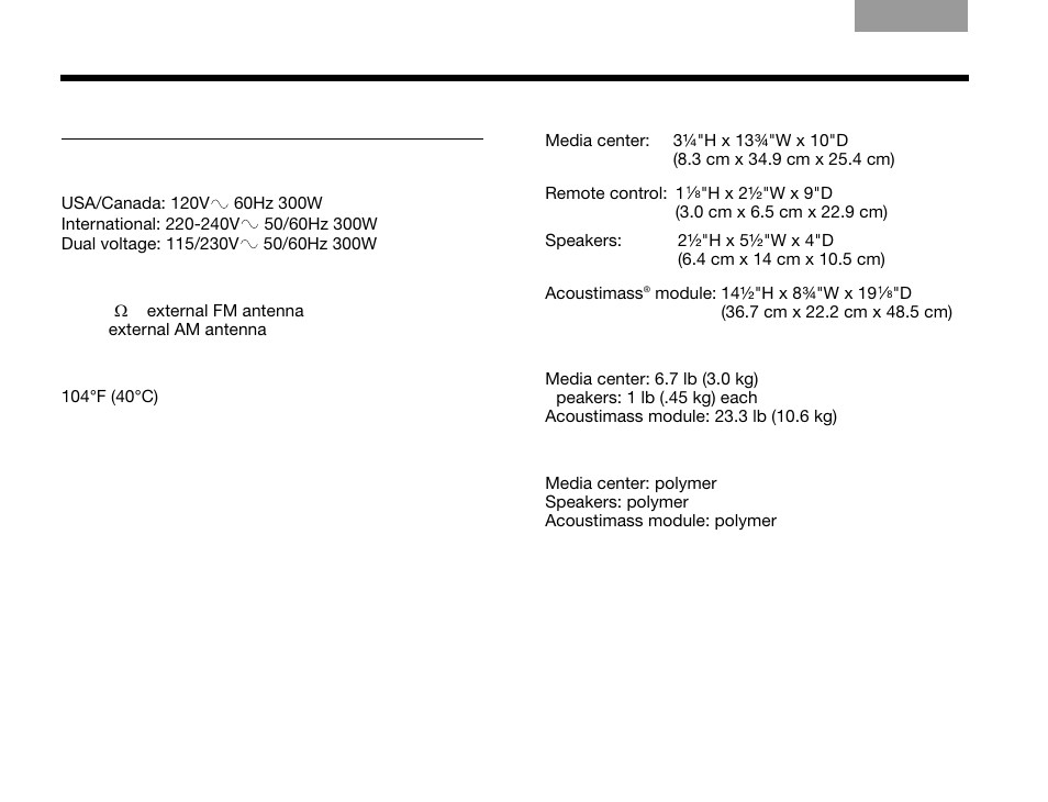 Technical information | Bose GS SERIES III 3.2.1 User Manual | Page 68 / 108