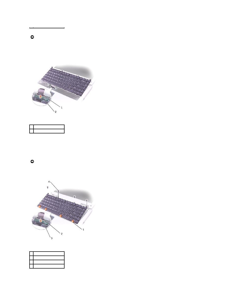 Installing the keyboard | Dell Inspiron 1100 User Manual | Page 18 / 40